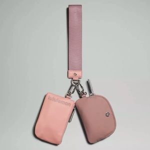 Lululemon Dual Pouch Wristlet (Pink Pastel/Twilight Rose)